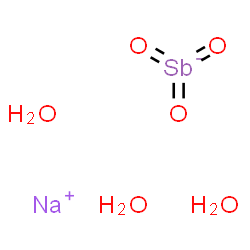 ChemSpider 2D Image | Sodium trioxoantimonate(1-) hydrate (1:1:3) | H6NaO6Sb