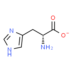ChemSpider 2D Image | (2R)-2-Amino-3-(1H-imidazol-4-yl)propanoate | C6H8N3O2