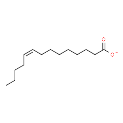 ChemSpider 2D Image | cis-9-tetradecenoate | C14H25O2