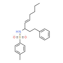 ChemSpider 2D Image | 4-Methyl-N-[(4E)-1-phenyl-4-nonen-3-yl]benzenesulfonamide | C22H29NO2S