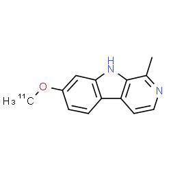 ChemSpider 2D Image | 1-Methyl-7-[(~11~C)methyloxy]-9H-beta-carboline | C1211CH12N2O