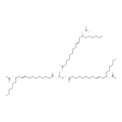 ChemSpider 2D Image | 1,2,3-Propanetriyl 12-(acetyloxy)-9-octadecenoate | C63H110O12