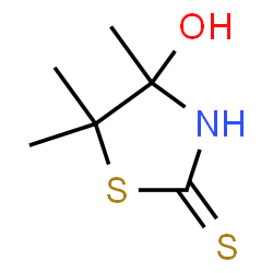 ChemSpider 2D Image | 4-Hydroxy-4,5,5-trimethyl-1,3-thiazolidine-2-thione | C6H11NOS2