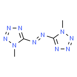 ChemSpider 2D Image | 5,5'-[(E)-1,2-Diazenediyl]bis(1-methyl-1H-tetrazole) | C4H6N10