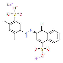 ChemSpider 2D Image | Disodium 3-[(2,4-dimethyl-5-sulfonatophenyl)hydrazono]-4-oxo-3,4-dihydro-1-naphthalenesulfonate | C18H14N2Na2O7S2