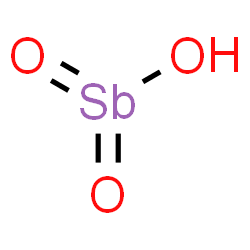 ChemSpider 2D Image | Hydroxy(oxo)stibine oxide | HO3Sb