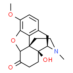 ChemSpider 2D Image | 14-Hydroxy-3-methoxy-17-methyl-4,5-epoxymorphinan-6-one | C18H21NO4