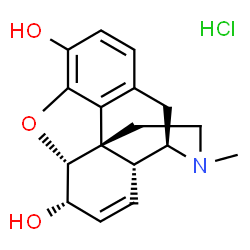 ChemSpider 2D Image | (-)-Morphine hydrochloride | C17H20ClNO3