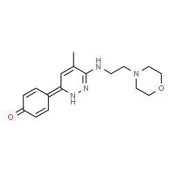 ChemSpider 2D Image | 4-[5-Methyl-6-{[2-(4-morpholinyl)ethyl]amino}-3(2H)-pyridazinylidene]-2,5-cyclohexadien-1-one | C17H22N4O2