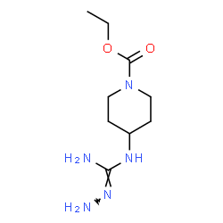 ChemSpider 2D Image | Ethyl 4-{[(E)-amino(hydrazono)methyl]amino}-1-piperidinecarboxylate | C9H19N5O2