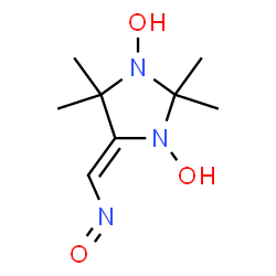 ChemSpider 2D Image | (5Z)-2,2,4,4-Tetramethyl-5-(nitrosomethylene)-1,3-imidazolidinediol | C8H15N3O3
