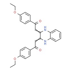 ChemSpider 2D Image | 2,2'-(1,4-Dihydroquinoxaline-2,3-diylidene)bis[1-(4-ethoxyphenyl)ethanone] | C28H26N2O4