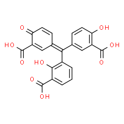 ChemSpider 2D Image | 3-[(Z)-(3-Carboxy-4-hydroxyphenyl)(3-carboxy-4-oxo-2,5-cyclohexadien-1-ylidene)methyl]-2-hydroxybenzoic acid | C22H14O9