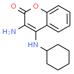 ChemSpider 2D Image | 3-Amino-4-cyclohexylamino-chromen-2-one | C15H18N2O2