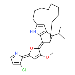 ChemSpider 2D Image | Roseophilin | C27H33ClN2O2