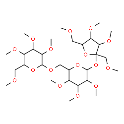 ChemSpider 2D Image | 1,3,4,6-Tetra-O-methylhex-2-ulofuranosyl 2,3,4,6-tetra-O-methylhexopyranosyl-(1->6)-2,3,4-tri-O-methylhexopyranoside | C29H54O16
