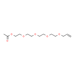 ChemSpider 2D Image | 3,6,9,12-Tetraoxapentadec-14-en-1-yl acetate | C13H24O6
