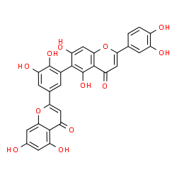 ChemSpider 2D Image | 5',3'''-Dihydroxyrobustaflavone | C30H18O12