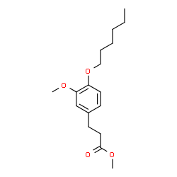 ChemSpider 2D Image | Methyl 3-[4-(hexyloxy)-3-methoxyphenyl]propanoate | C17H26O4