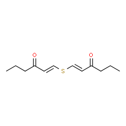 ChemSpider 2D Image | (1E,1'E)-1,1'-Sulfanediylbis(1-hexen-3-one) | C12H18O2S