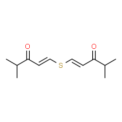 ChemSpider 2D Image | (1E,1'E)-1,1'-Sulfanediylbis(4-methyl-1-penten-3-one) | C12H18O2S