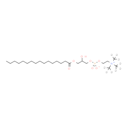 ChemSpider 2D Image | 2-Hydroxy-3-(palmitoyloxy)propyl 2-{tris[(~2~H_3_)methyl]ammonio}ethyl phosphate | C24H41D9NO7P