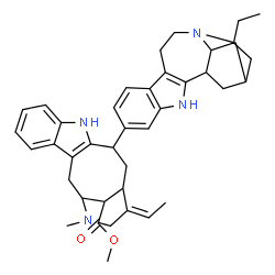 ChemSpider 2D Image | Methyl (19E)-3-(ibogamin-13-yl)vobasan-17-oate | C40H48N4O2