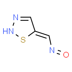 ChemSpider 2D Image | (5Z)-5-(Nitrosomethylene)-2,5-dihydro-1,2,3-thiadiazole | C3H3N3OS