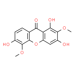 ChemSpider 2D Image | 1,3,6-Trihydroxy-2,5-dimethoxy-9H-xanthen-9-one | C15H12O7