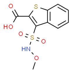 ChemSpider 2D Image | 3-(Methoxysulfamoyl)-1-benzothiophene-2-carboxylic acid | C10H9NO5S2