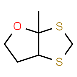 ChemSpider 2D Image | 3a-Methyltetrahydro[1,3]dithiolo[4,5-b]furan | C6H10OS2