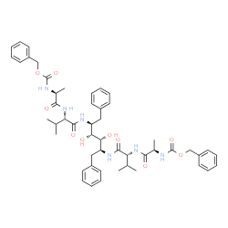 ChemSpider 2D Image | Benzyl [(5R,8R,11S,12R,13R,14S,17S,20S)-11,14-dibenzyl-12,13-dihydroxy-8,17-diisopropyl-5-methyl-3,6,9,16,19-pentaoxo-1-phenyl-2-oxa-4,7,10,15,18-pentaazahenicosan-20-yl]carbamate | C50H64N6O10