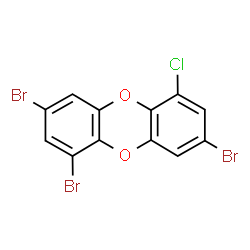 ChemSpider 2D Image | 1,3,8-Tribromo-6-chlorooxanthrene | C12H4Br3ClO2
