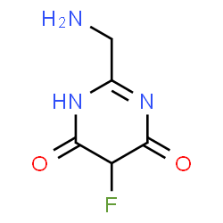 ChemSpider 2D Image | 2-(Aminomethyl)-5-fluoro-4,6(1H,5H)-pyrimidinedione | C5H6FN3O2