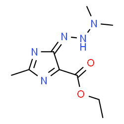 ChemSpider 2D Image | Ethyl (4E)-4-(3,3-dimethyltriazanylidene)-2-methyl-4H-imidazole-5-carboxylate | C9H15N5O2
