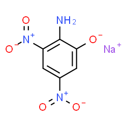 ChemSpider 2D Image | Sodium 2-amino-3,5-dinitrophenolate | C6H4N3NaO5