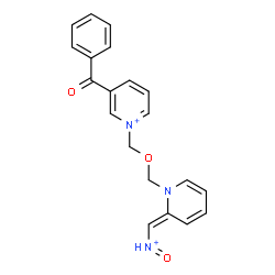 ChemSpider 2D Image | 3-Benzoyl-1-({[(2E)-2-[(oxoammonio)methylene]-1(2H)-pyridinyl]methoxy}methyl)pyridinium | C20H19N3O3