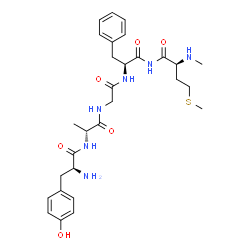 ChemSpider 2D Image | L-Tyrosyl-D-alanylglycyl-N-[(2S)-2-(methylamino)-4-(methylsulfanyl)butanoyl]-L-phenylalaninamide | C29H40N6O6S