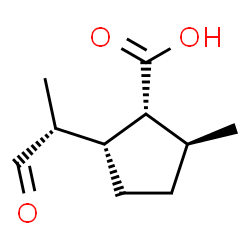 ChemSpider 2D Image | (1R,2S,5R)-2-Methyl-5-[(2R)-1-oxo-2-propanyl]cyclopentanecarboxylic acid | C10H16O3
