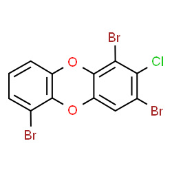 ChemSpider 2D Image | 1,3,6-Tribromo-2-chlorooxanthrene | C12H4Br3ClO2