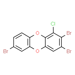 ChemSpider 2D Image | 2,3,7-Tribromo-1-chlorooxanthrene | C12H4Br3ClO2
