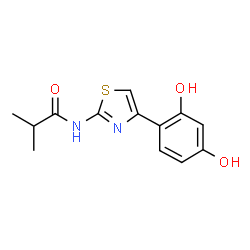 ChemSpider 2D Image | ISOBUTYLAMIDO THIAZOLYL RESORCINOL | C13H14N2O3S