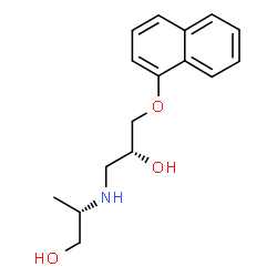 ChemSpider 2D Image | (2S)-2-{[(2R)-2-Hydroxy-3-(1-naphthyloxy)propyl]amino}-1-propanol | C16H21NO3