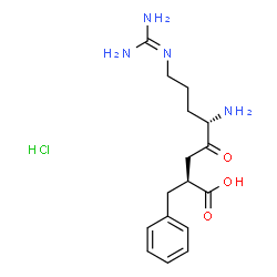 ChemSpider 2D Image | (2R,5S)-5-Amino-2-benzyl-8-[(diaminomethylene)amino]-4-oxooctanoic acid hydrochloride (1:1) | C16H25ClN4O3