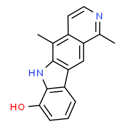 ChemSpider 2D Image | 1,5-Dimethyl-6H-pyrido[4,3-b]carbazol-7-ol | C17H14N2O