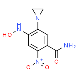 ChemSpider 2D Image | 5-(1-Aziridinyl)-4-(hydroxyamino)-2-nitrobenzamide | C9H10N4O4