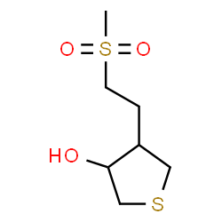 ChemSpider 2D Image | 4-[2-(Methylsulfonyl)ethyl]tetrahydro-3-thiopheneol | C7H14O3S2