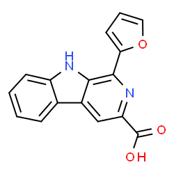 ChemSpider 2D Image | 1-Furyl-beta-carboline-3-carboxylic acid | C16H10N2O3