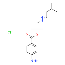 ChemSpider 2D Image | N-{2-[(4-Aminobenzoyl)oxy]-2-methylpropyl}-3-methyl-1-butanaminium chloride | C16H27ClN2O2