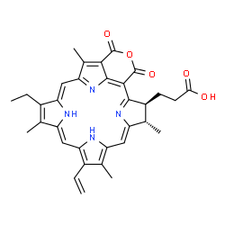 ChemSpider 2D Image | Purpurin 18 | C33H32N4O5